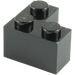 LEGO Schwarz Backstein 2 x 2 Ecke (2357)