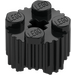 LEGO Black Brick 2 x 2 Round with Grille (92947)