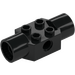 LEGO Black Brick 2 x 2 with Hole and Two Rotation Joint Sockets (48172 / 48461)