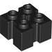 LEGO Noir Brique 2 x 2 avec Slots et Axlehole (39683 / 90258)