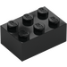 LEGO Black Brick 2 x 3 (3002)