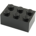 LEGO Schwarz Backstein 2 x 3 (3002)