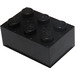 LEGO Black Brick 2 x 3 (Earlier, without Cross Supports)