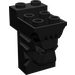 LEGO Zwart Steen 2 x 3 x 3 met Lion&#039;s Hoofd Carving en Uitsparing (30274 / 69234)