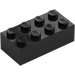 LEGO Black Brick 2 x 4 (3001 / 3556)