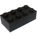 LEGO Black Brick 2 x 4 (Earlier, without Cross Supports) (3001)