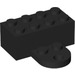 LEGO Black Brick 2 x 4 Magnet with Plate (35839 / 90754)