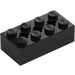 LEGO Black Brick 2 x 4 with Axle Holes (39789)