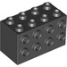 LEGO Zwart Steen 2 x 4 x 2 met Studs Aan Sides (2434)