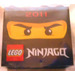 LEGO Black Brick 2 x 4 x 3 with Red 2011 and White NINJAGO and Eyes in Mask (30144)