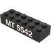 LEGO Black Brick 2 x 6 with &#039;MT 5542&#039; Sticker (2456)