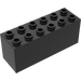 LEGO Black Brick 2 x 6 x 2 Weight with Plate Bottom (2378 / 73090)