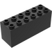 LEGO Zwart Steen 2 x 6 x 2 Weight met gespleten onderzijde