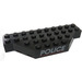 LEGO Black Brick 4 x 10 without Two Corners with Red Underline (30181 / 83044)