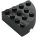 LEGO Black Brick 4 x 4 Round Corner (2577)