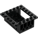 LEGO Black Brick 6 x 6 x 2 with 4 x 4 Cutout and 3 Pin Holes each End (47507)