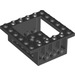 LEGO Zwart Steen 6 x 6 x 2 met 4 x 4 Uitsparing en 3 Pin Gaten each Einde (47507)