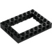 LEGO Zwart Steen 6 x 8 met Open Midden 4 x 6 (1680 / 32532)