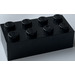 LEGO Noir Brique Aimant - 2 x 4 (30160)