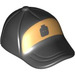 LEGO Black Cap with Short Curved Bill with Black Minifig Head on Gold (93219 / 93363)
