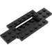 LEGO Zwart Auto Basis 10 x 4 x 2/3 met 4 x 2 Centre Well (30029)