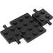 LEGO Zwart Auto Basis 7 x 4 x 0.7 (2441 / 68556)