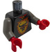 LEGO Svart Borg Bull&#039;s Ridder Overkropp (973 / 73403)