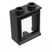 LEGO Zwart Classic Venster 1 x 2 x 2 met vast glas
