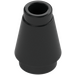 LEGO Black Cone 1 x 1 with Top Groove (4589)