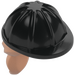 LEGO Black Construction Helmet with Flesh Ponytail (90809)