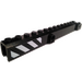 LEGO Schwarz Kran Arm Außen mit Pegholes mit Danger Streifen Aufkleber (57779)