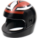 LEGO Black Crash Helmet with Silver and Red (2446 / 45192)