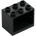 LEGO Black Cupboard 2 x 3 x 2 with Recessed Studs (92410)