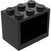 LEGO Black Cupboard 2 x 3 x 2 with Solid Studs (4532)