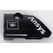 LEGO Black Curved Panel 1 Left with &#039;Ansys&#039; and  Logo FORMULA E Sticker (87080)