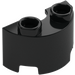 LEGO Black Cylinder 1 x 2 Half (68013)