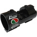 LEGO Black Cylinder 3 x 6 x 2.7 Horizontal with &#039;Jet Fuel&#039; and Octan Logo Sticker Solid Center Studs (93168)