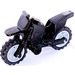 LEGO Черно Dirt Bike with Black Chassis and Medium Stone Gray Wheels