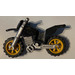 LEGO Черно Dirt bike with silver chassis, gold wheels