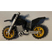 LEGO Schwarz Dirt bike mit Silber Chassis, gold Räder