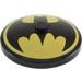 LEGO Svart Dish 4 x 4 med Batman logo (Solid knott) (3960 / 76631)