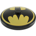 LEGO Schwarz Dish 4 x 4 mit Batman Logo (Solider Bolzen) (3960 / 76631)