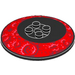 LEGO Noir Dish 6 x 6 avec Dark rouge Craters (Goujons solides) (21599 / 106890)