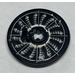 LEGO Black Disk 3 x 3 with Black Fan Blade Sticker (2723)