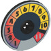 LEGO Schwarz Disk 3 x 3 mit Dial mit 1 to 11 (2723 / 89349)