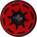 LEGO Zwart Disk 3 x 3 met Galactic Republic Crest Sticker (2723)
