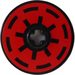 LEGO Negro Disk 3 x 3 con Galactic Republic Crest Pegatina (2723)