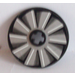 LEGO Black Disk 3 x 3 with Gray Fan Blade Sticker (2723)