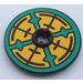 LEGO Black Disk 3 x 3 with Yellow Pattern Sticker (2723)