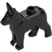 LEGO Black Dog - Alsatian with Gold on face (67725 / 92586)